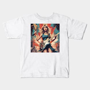Taylor Swift vintage dnd style art Kids T-Shirt